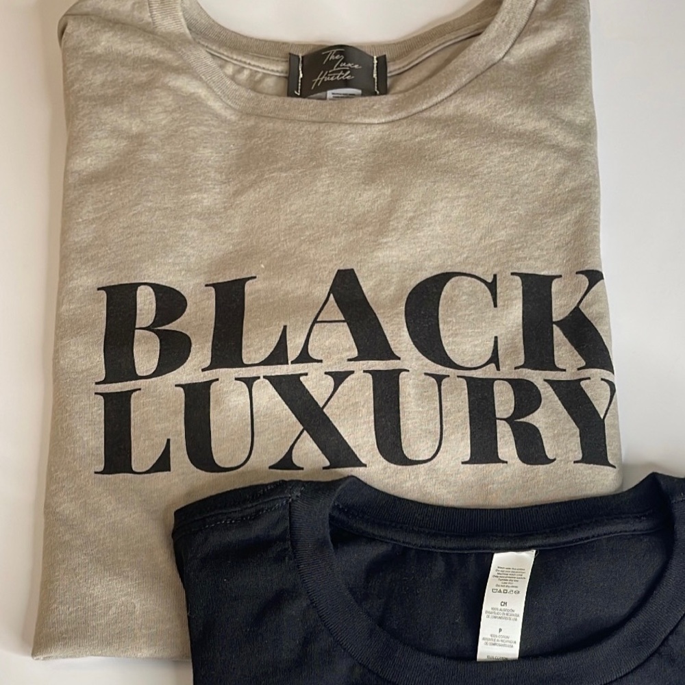 Black Luxury T-shirt-Stone